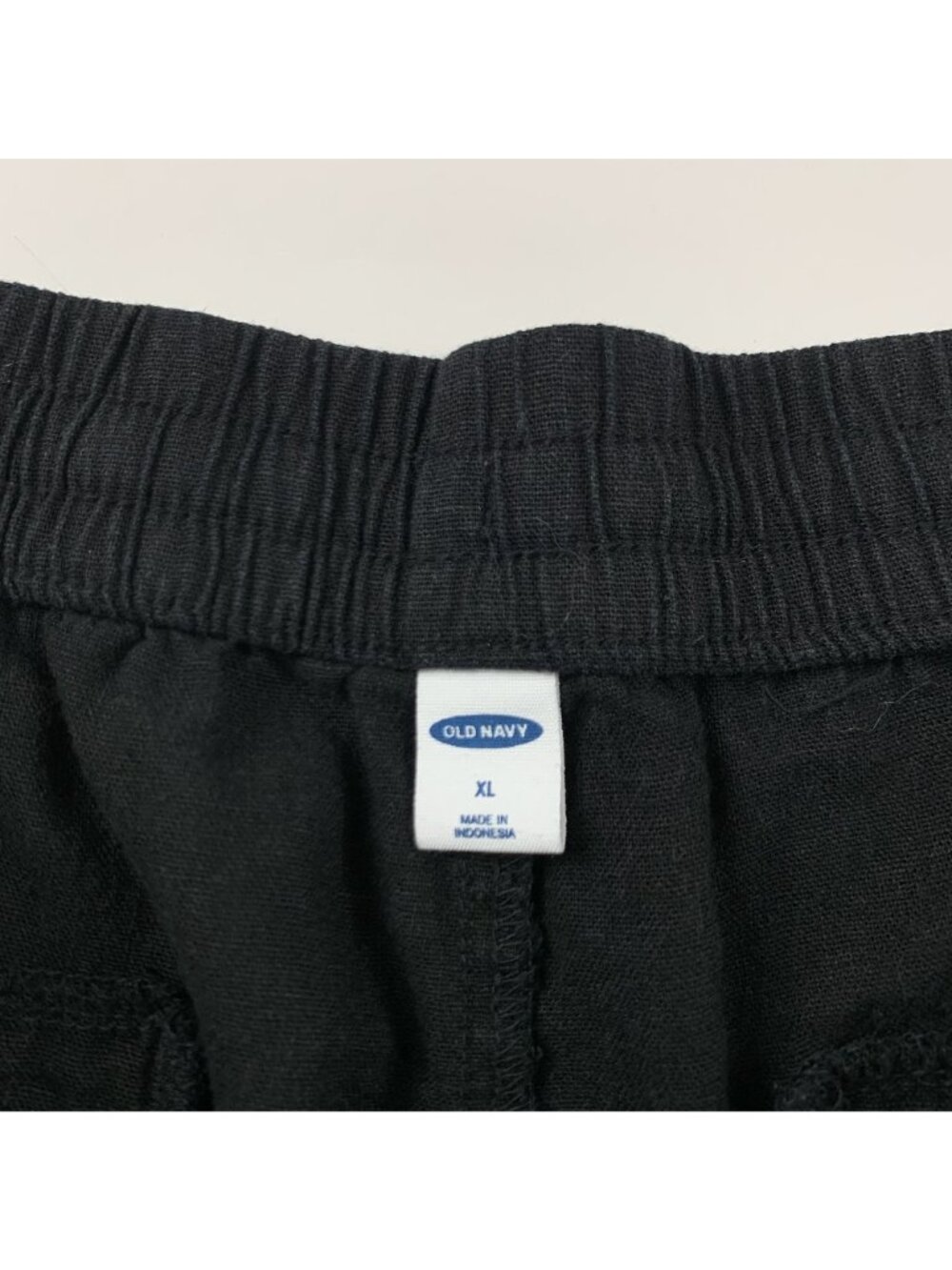 Old Navy Black Linen Blend Pull On Shorts XL - Picture 3 of 5